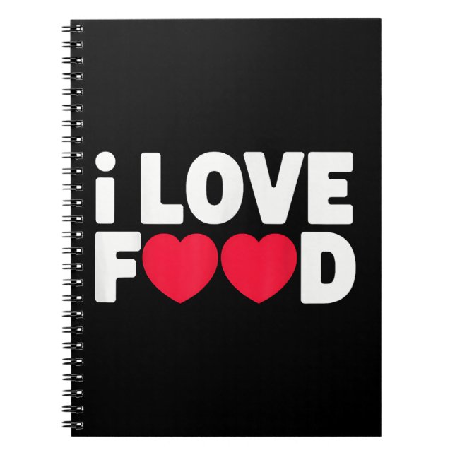 Cuaderno Me encanta la comida Graciosa Regalo de comida par (Frente)