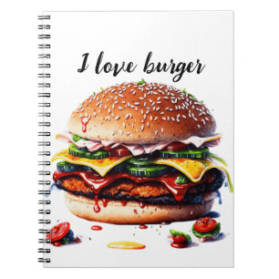 Cuaderno Me encanta la hamburguesa