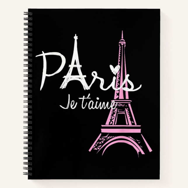 Cuaderno Me encanta la Torre Eiffel de París (Anverso)