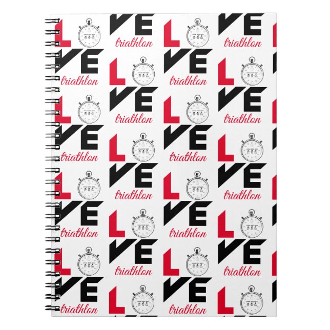 Cuaderno Me encanta la triatlón (Frente)