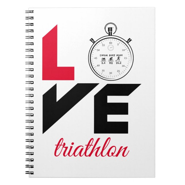 Cuaderno Me encanta la triatlón (Frente)
