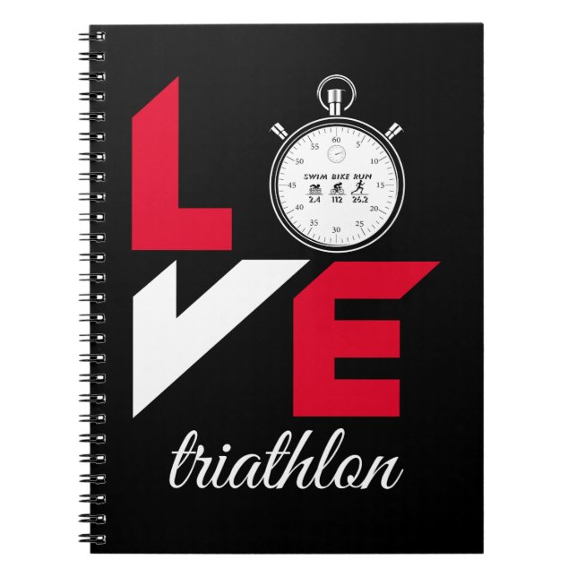 Cuaderno Me encanta la triatlón (Frente)