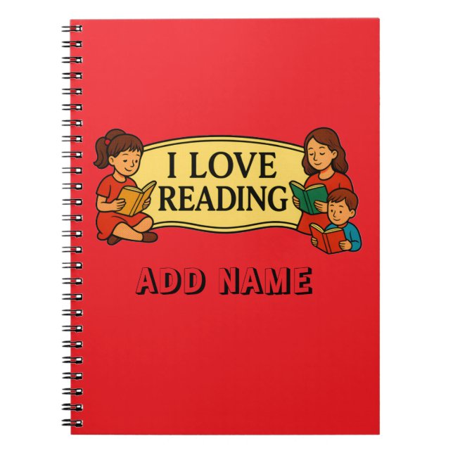 Cuaderno Me encanta leer bolsa de cordón (Frente)