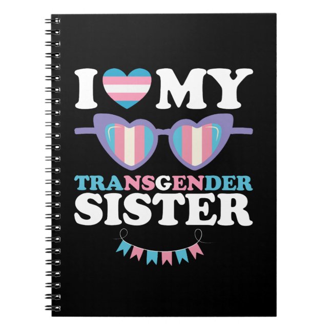 Cuaderno Me encanta mi familia hermana transgénero Trans LG (Frente)