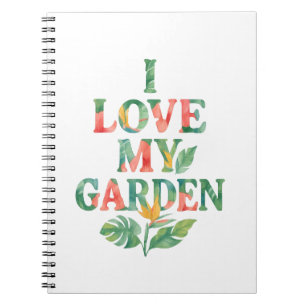 Cuaderno Me Encanta Mi Jardín Floral Tropical