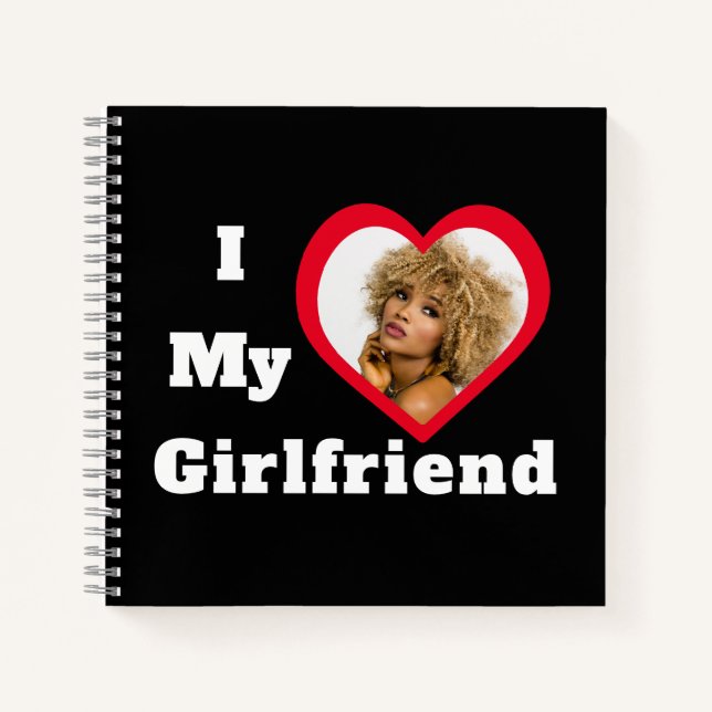 Cuaderno Me encanta mi novia Bae foto Personalizado persona (Anverso)