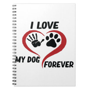Cuaderno Me encanta mi perro tirando almohada