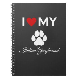Cuaderno Me encanta mi personalizado de perro griego italia