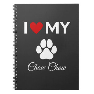 Cuaderno Me encanta mi personalizado de perros Chow Chow