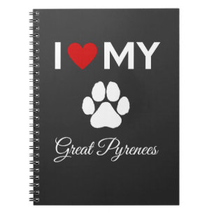 Cuaderno Me encanta mi texto de personalizado de perro en l