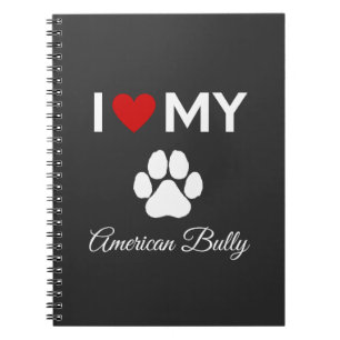 Cuaderno Me encanta mi texto personalizado de American Bull