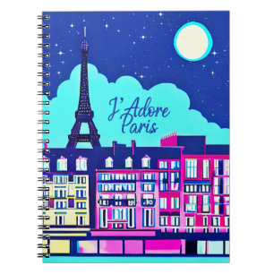 Cuaderno Me encanta París - París Fantasía Bajo una Luna Ll