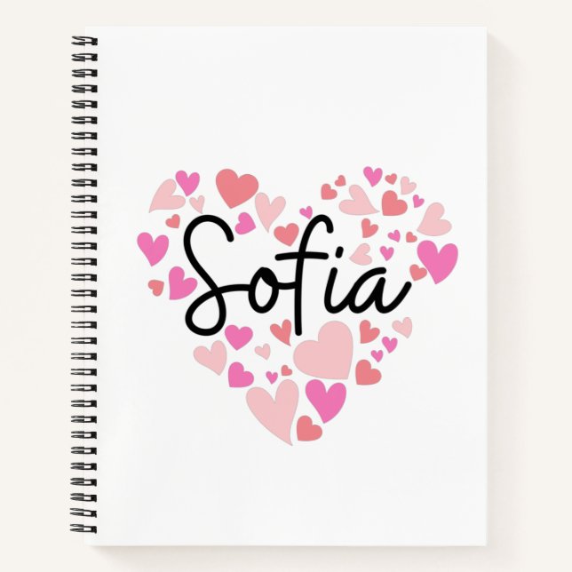 Cuaderno Me encanta Sofía (Anverso)