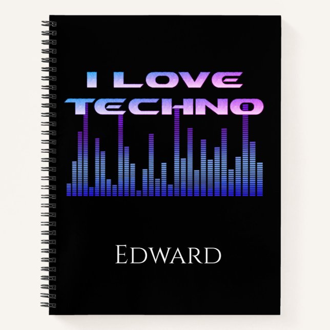 Cuaderno Me encanta Techno (Anverso)
