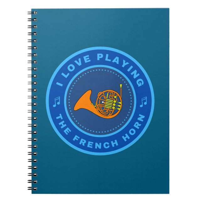 Cuaderno Me encanta tocar el Cuerno de Francia (Frente)