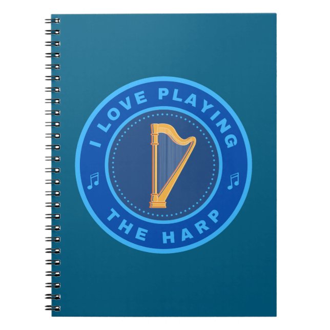 Cuaderno Me encanta tocar el Harp (Frente)