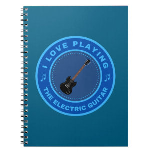 Cuaderno Me encanta tocar la guitarra eléctrica