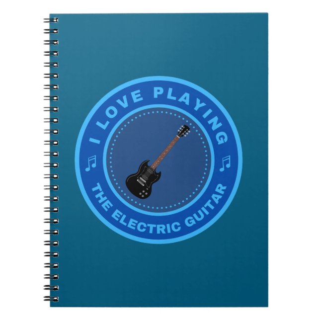 Cuaderno Me encanta tocar la guitarra eléctrica (Frente)