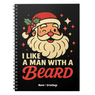 Cuaderno Me Encanta Un Hombre Con Barba Noche De Papá Noel