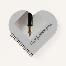 Cuaderno Me encantan las plumas de las fuentes