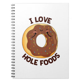 Cuaderno Me encantan los alimentos con agujeros Chiste dive