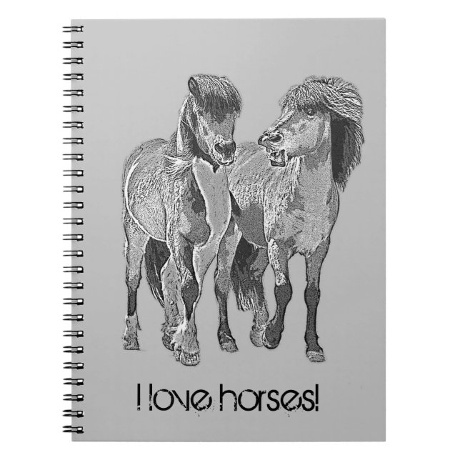 Cuaderno ¡Me encantan los caballos! Cuidados ponis islandes (Frente)
