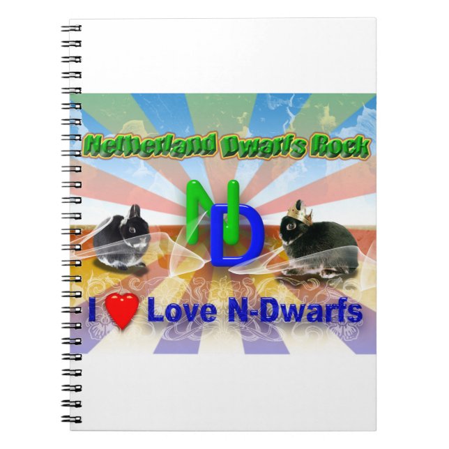 Cuaderno Me encantan los conejitos enanos de Holanda (Frente)