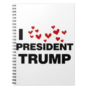 Cuaderno Me encantan los corazones del presidente Trump