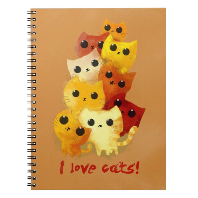 Cuaderno Me encantan los gatos (Frente)