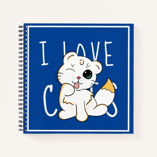 Cuaderno Me encantan los gatos - Cuto bloc de notas (Anverso)