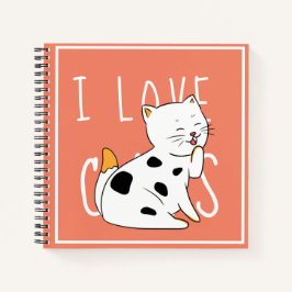 Cuaderno Me encantan los gatos - Dibujar bloc de notas