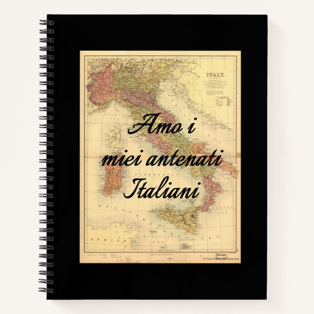 Cuaderno Me encantan mis antepasados italianos | Portátil d (Anverso)