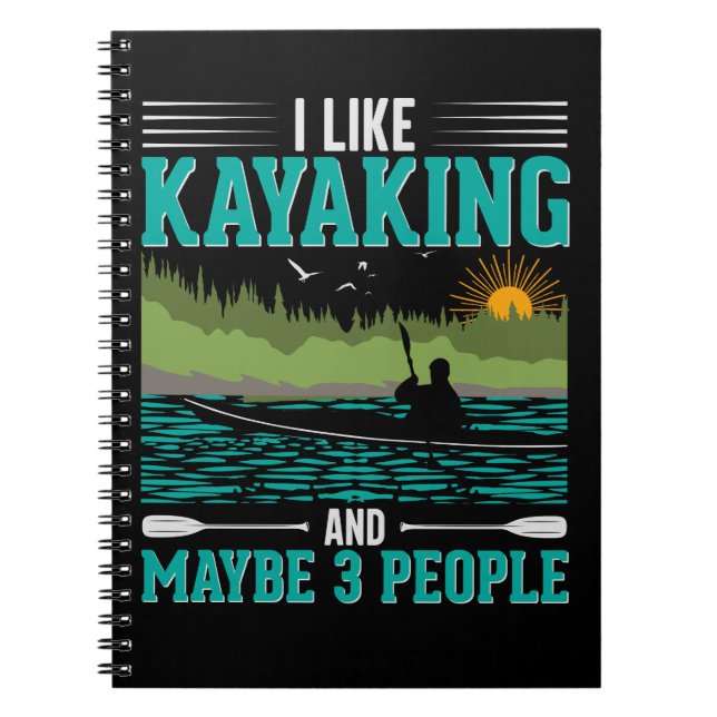 Cuaderno Me Gusta El Kayak Más Que La Gente (Frente)