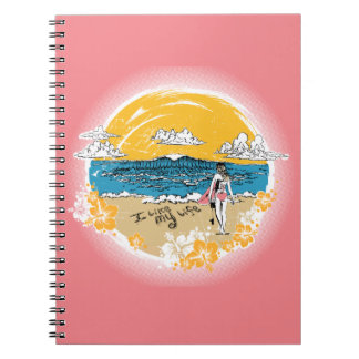 Cuaderno Me gusta MI vida Surf Chica Notebook