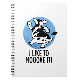 Cuaderno Me Gusta Moverlo Vaca Divertida Juego de Palabras