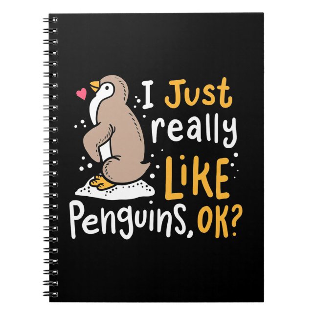 Cuaderno Me Gusta Realmente Que Los Pingüinos Ok (Frente)
