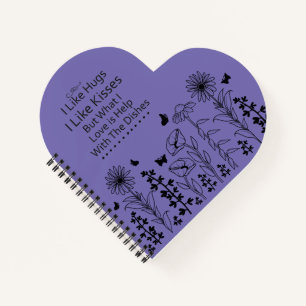 Cuaderno Me gustan los abrazos y los besos