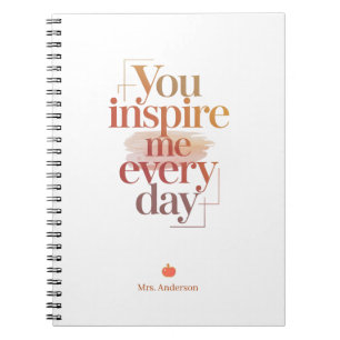 Cuaderno Me inspiras todos los días Nombre personalizado