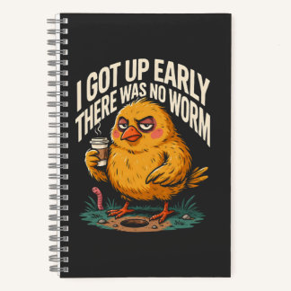 Cuaderno Me Levanté Temprano No Había Gusano Humor Matutino