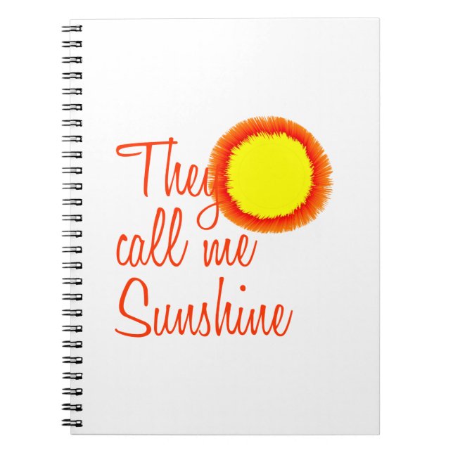 Cuaderno Me llaman Sunshine (Frente)