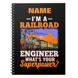 Cuaderno Me llamo Ingeniero Ferroviario ¿Cuál es tu superpo