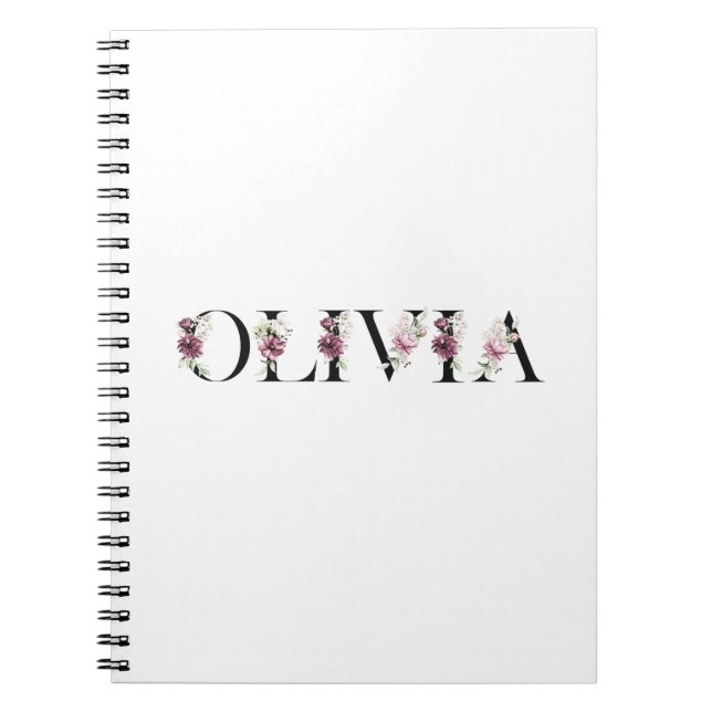 Cuaderno Me llamo Olivia. Me llamo Olivia. (Frente)