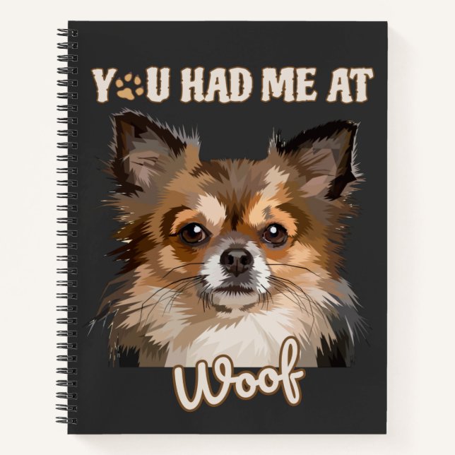 Cuaderno Me Tenías En Woof | Perros Pomerania (Anverso)
