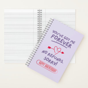 Cuaderno Me tienes por siempre feliz aniversario