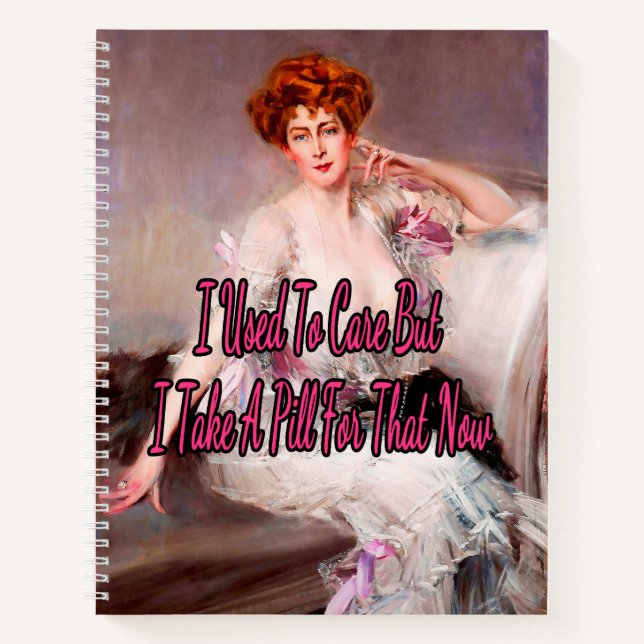 Cuaderno Me tomo una píldora para eso ahora, Una pintura de (Anverso)