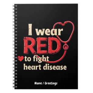 Cuaderno Me Visto de Rojo para Luchar Contra la Enfermedad