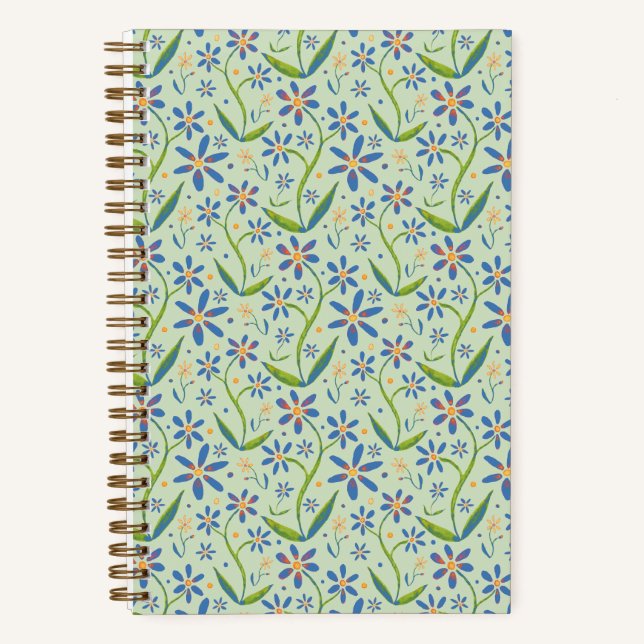 Cuaderno Meadow | Dancing Watercolor Daisies (Anverso)