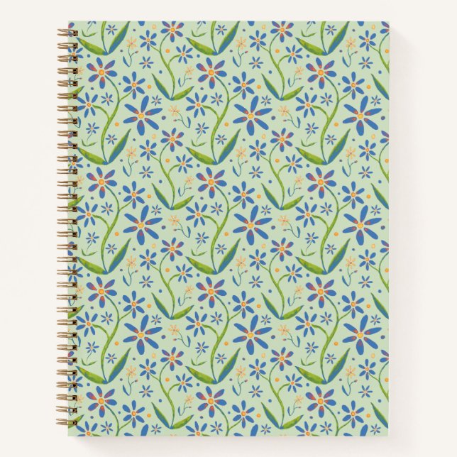 Cuaderno Meadow | Dancing Watercolor Daisies (Anverso)