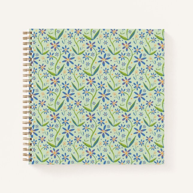 Cuaderno Meadow | Dancing Watercolor Daisies (Anverso)