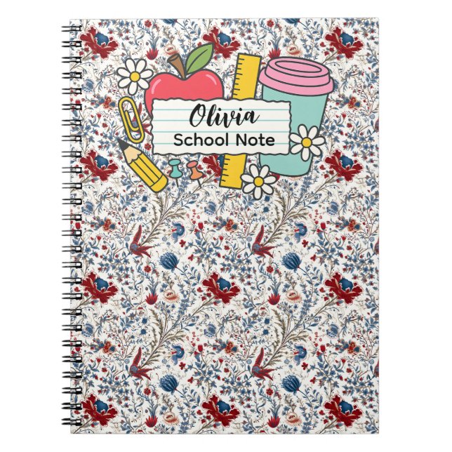 Cuaderno meadow floral Back to School Supplies Teachers  (Frente)